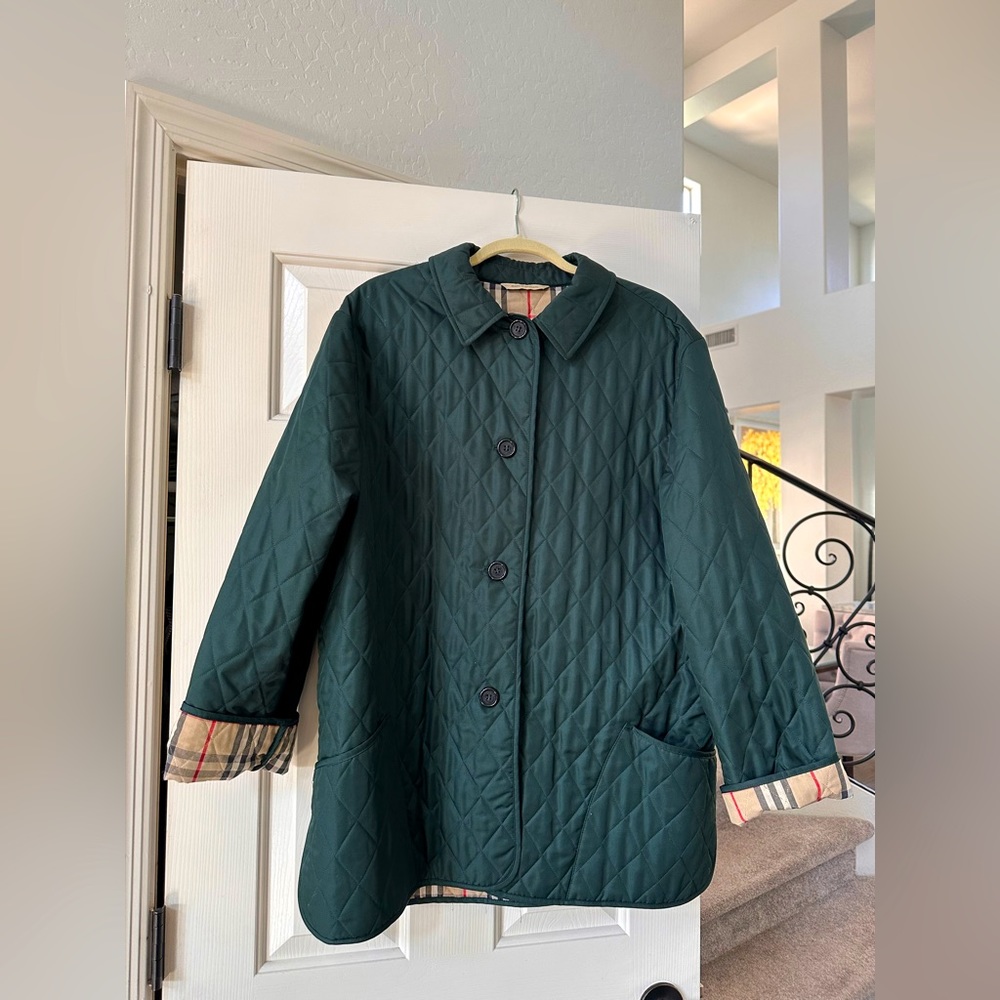 Authentic Like New Burberry Diamond Quilted Jacket